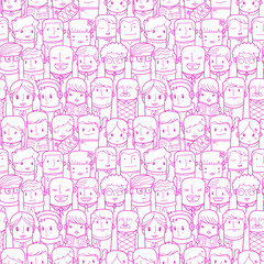 Seamless people pattern