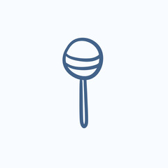 Round lollipop sketch icon.