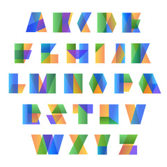Vector Colorful Alphabet Set.