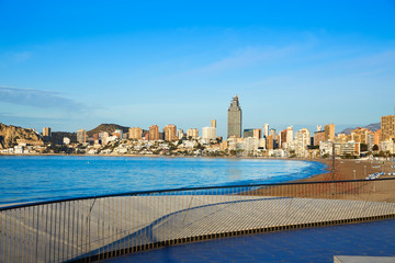 Benidorm Poniente beach in Alicante Spain