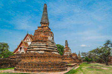 Fototapeta premium The Ancient Royal Palace in Ayutthaya of Thailand