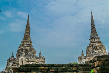 Fototapeta premium The Ancient Royal Palace in Ayutthaya of Thailand