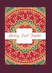 Mandala vintage template card