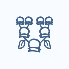 Family tree sketch icon.