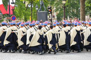 Close-uo of Military parade during the ceremonial