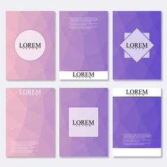 Vector brochure template, flyer, cover magazine in A4 size. Business abstract background with triangles.
