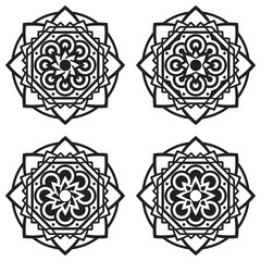 Set of four mandalas