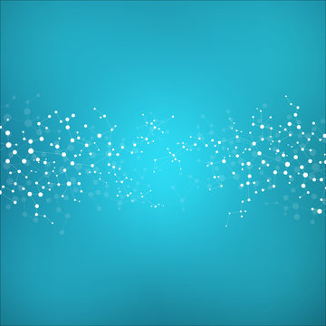 Structure molecule of DNA and neurons. Abstract background. Medicine, science, technology. Vector illustration for your design