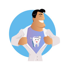 Doctor Dentist Character Design Flat