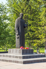 Monument to fallen soldiers in World War II in 1941 - 1945. Kargat, Novosibirsk region, Russia