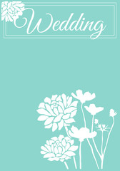 Wedding flower vector card