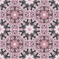 Decorative seamless pattern in beautiful vintage colors. Boho style. Can be used for wrapping paper, scrapbooking, print, invitation and other