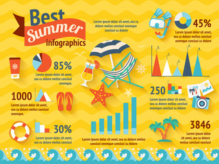 Beach Colored Infographic