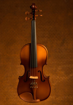 violin vintage in old steel background