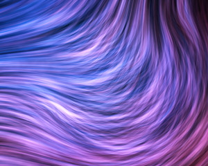 Fototapeta premium Illustration of a blue and purple lines in the form of strips of hair.