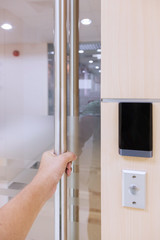 Hand Opening Door In Security System