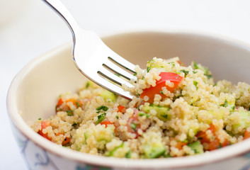 quinoa salad close up 