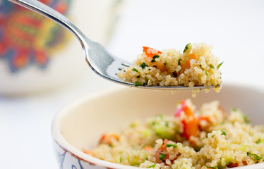quinoa salad close up 