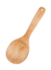 Wooden Spoon Isolated on White Background