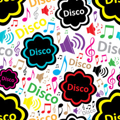 Seamless color disco music