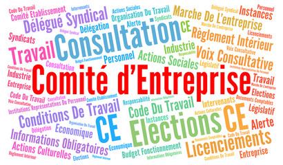 Obraz premium Comité d'entreprise nuage de mots