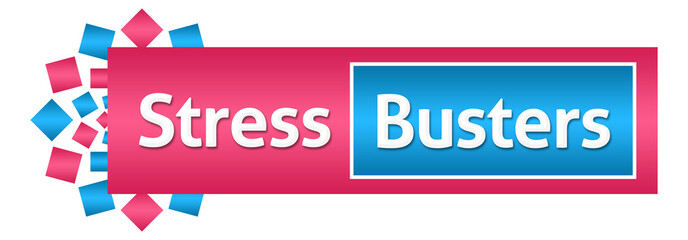 Stress Busters Pink Orange Squares Horizontal 