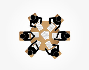 Meeting business people