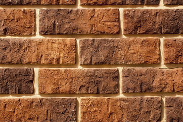 Close-up brick wall in London - traditional style of British architecture