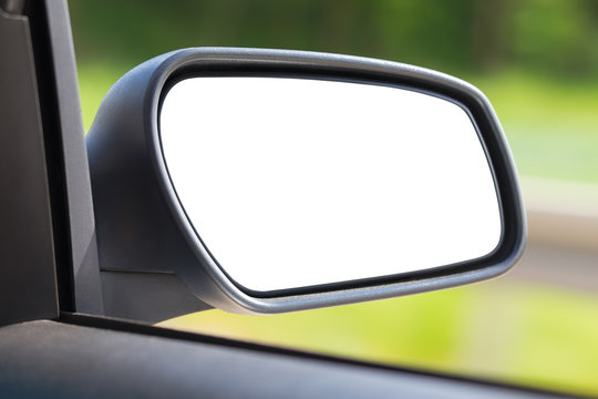 Isolated car mirror