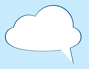 vector background of speech bubble cloud with blank copy space