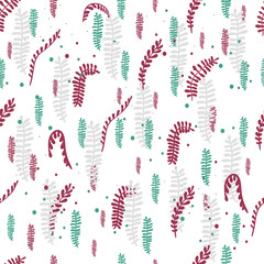 light tropical leaves seamless pattern