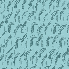 soft simple leaves seamless pattern
