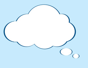 vector background of speech bubble cloud with blank copy space