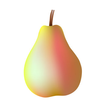 Vector illustration of a pear on a white background