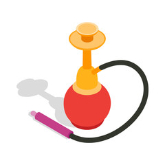 Hookah icon in isometric 3d style