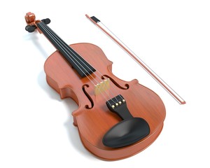 Fototapeta na wymiar 3d illustration of a violin