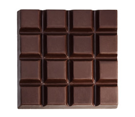 dark chocolate bar  isolated on white background