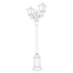 vector image of a street lamp