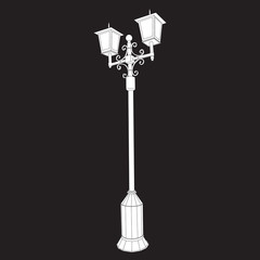 vector image of a street lamp