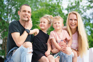 Fototapeta premium Portrait of a happy family