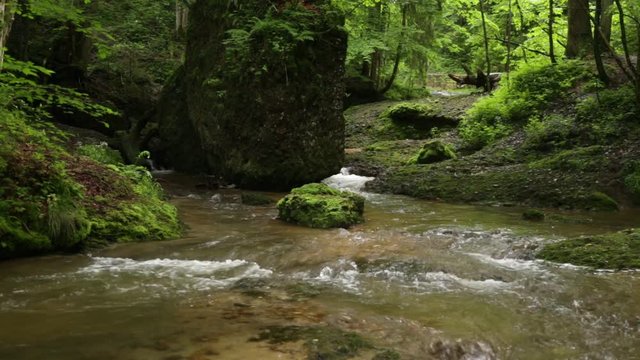 RAW-Video - Scheidegger Wasserfall im Allg&auml;u in S&uuml;ddeutschland 