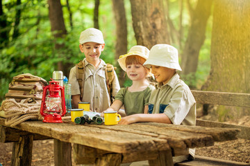 summer camps,scout children camping in nature © V&P Photo Studio
