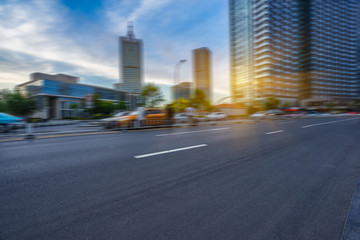 Obraz premium traffic in the downtown district,tianjin china.