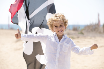 child in a positive attitude