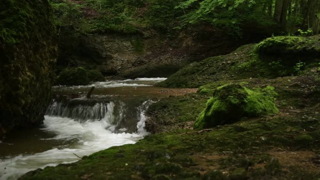RAW-Video - Scheidegger Wasserfall im Allg&auml;u in S&uuml;ddeutschland 