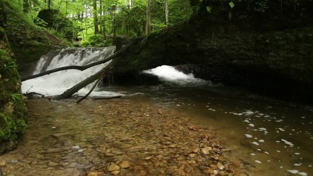 RAW-Video - Scheidegger Wasserfall im Allg&auml;u in S&uuml;ddeutschland 