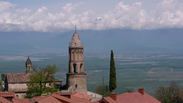 View of the Church of St. George and Alazani valley Signagi
