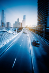 Fototapeta premium traffic in the downtown district,tianjin china.