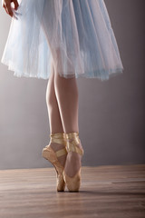 feet of young ballerina
