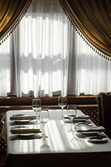 Table and kitchenware..